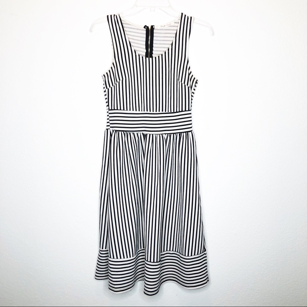New Must Have Striped Fit & Flare Tank Dress